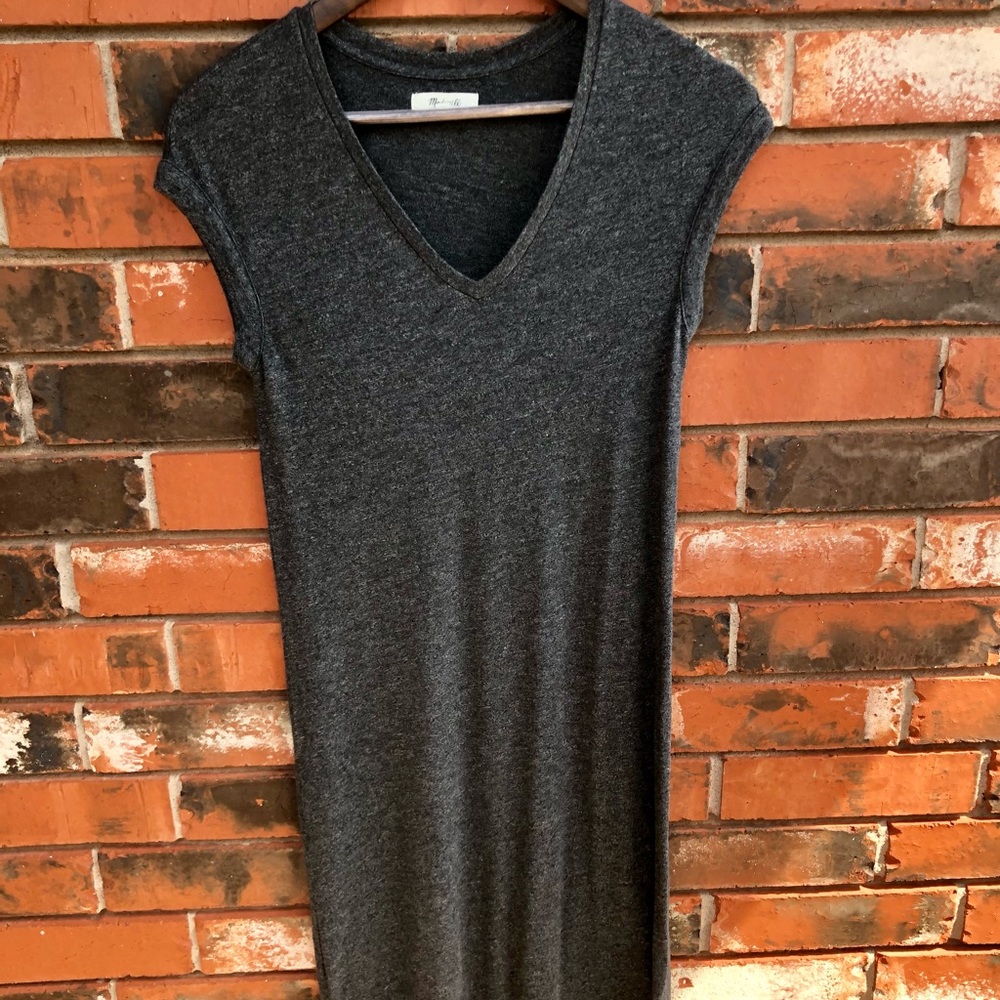 Madewell XXS Heather Gray muscle tank midi dress